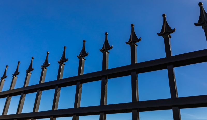 Black Iron Fence Installation