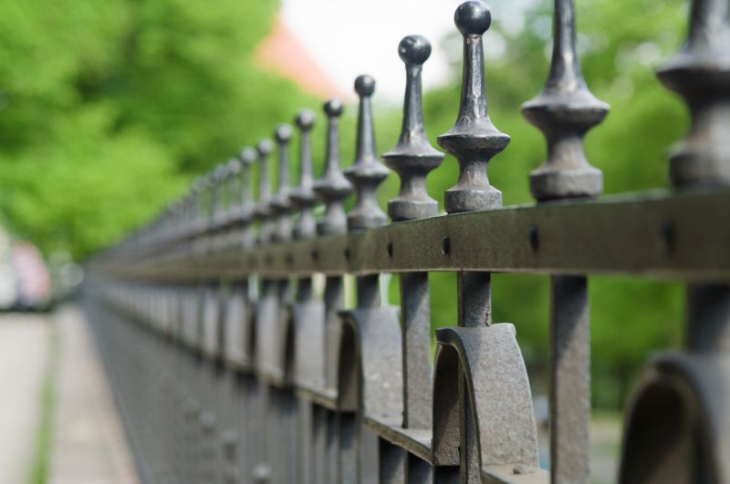 Black Iron Fence Installation